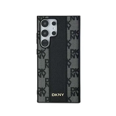 Produktbild von DKNY DKHMS24LPCPVSLK S24 Ultra S928 schwarz hardcase Leather Checkered Mono Pattern MagSafe Schutzhülle