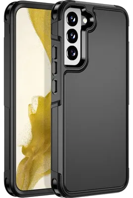 Produktbild von Mobigear Traveller Schutzhülle für Samsung Galaxy S22, Hartschalen-Rückseite, stoßfest - Schwarz