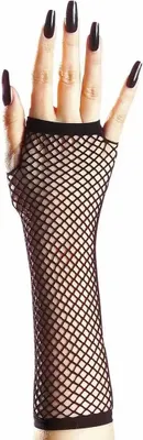 Image de Gants en filet sans doigts Noir