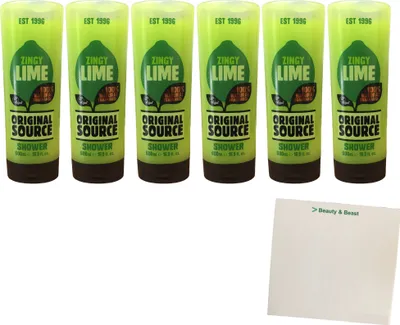 Produktbild von Original Source Zingy Lime Duschgel 6er Pack (6x500ml Flasche) + usy Block