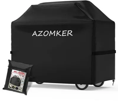 Zdjęcie produktu dla AZOMKER Pokrowiec na grill odporny na warunki atmosferyczne, pokrowiec na grill, pokrowiec na grill gazowy, osłona na grill (145 × 61 × 117 cm / 57 × 24 × 46 cali)