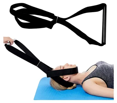 Produktbild von Y Strap Chiropraktik – Hängender Nackenstrecker | Physio-Kopfschlinge, Nackenschlinge, Nacken Zieher, Nacken Zuggerät, weicher Kinnriemen, höhenverstellbar, für den Heimgebrauch