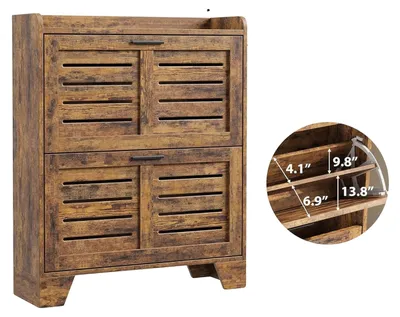 Immagine prodotto di Scarpiera, design slanciato, facile da montare, marrone rustico