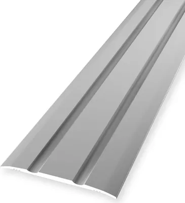 Produktbild von Übergangsschiene 2.5 x 38 x 2700 mm Übergangsprofil Übergangsleiste Aluminium eloxiert Geriffelt Selbstklebend Silber Küberit