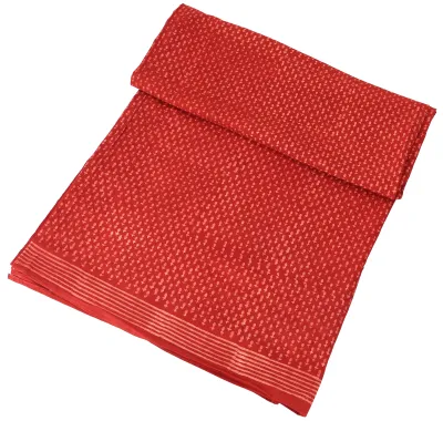 Produktbild von Blockdruck Tagesdecke, Bett & Sofaüberwurf, Handgearbeiteter Wandbehang, Wandtuch - Design 30, Rot, Baumwolle, Größe: Double 225*275 cm