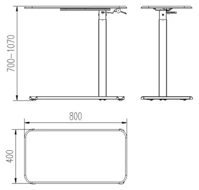 Zdjęcie produktu dla Biurko/stół z regulowaną wysokością Unique LAPTOP DESK białe