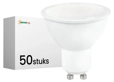Productafbeelding van Spectrum LED Spot PAR16 GU10 Mat - 6W 440lm 3000K - Warmwit - Vervangt 40W - 50 stuks