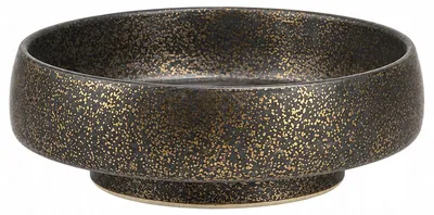 Immagine prodotto di Vaso da fiori rotondo in Vetroceramica, 22 cm, color grafite; moderno coprivaso senza foro di drenaggio