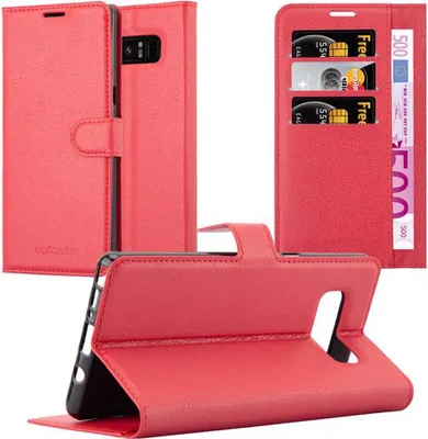 Image de Cadorabo Housse pour Samsung Galaxy NOTE 8 Housse de protection en rouge Housse pour portable Etui Case Cover Fermeture magnétique