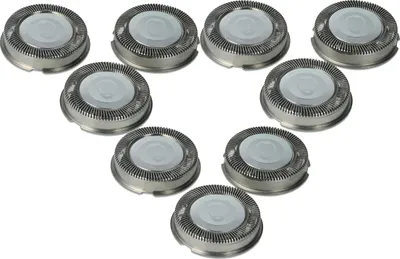 Produktbild von vhbw 9x Ersatz-Scherköpfe kompatibel mit Philips HS830, HS950, HS860, HS875, HS840, HS850, HS900, HS945, HS895, HS896, HS925 Elektrorasierer, Silber