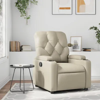 Image de Fauteuil relax Crème Similicuir