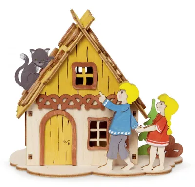 Produktbild von Bastelset Spardose Hänsel & Gretel (12cm) von Drechslerei Kuhnert
