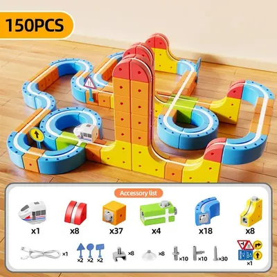 Produktbild von EXTRALINK TOYS Magnetische Gleisset, Magnetische Eisenbahn Levitations-Set (150 Teile)