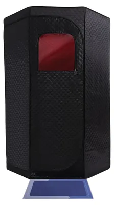 Produktbild von Portable Dampfsauna - Faltbares Saunazelt Set - 1350W 3L Dampfgenerator - Digitaldisplay & Timer 5–60 Min - 9 Heizstufen - Fernbedienung & Stuhl - Schwarz
