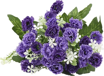 Produktbild von Künstliche Nelken mit 25 Köpfen und Blättern, künstliche Pflanzen, Blüten, Seidennelken, für Hochzeiten im Freien, Heimdekoration im Freien, kein Verblassen, künstliche Blumen