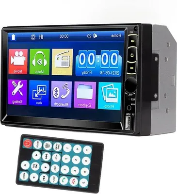 Image de Autoradio à écran tactile HD 7 pouces avec Bluetooth et récepteur FM, compatible Android