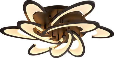 Immagine prodotto di Eurotondisplay Plafoniera LED 2127Nero-9 Ø 86 cm 81 W con telecomando Colore della luce/luminosità regolabile Paralume in acrilico struttura in metallo laccato nero