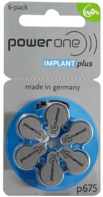 Obrázok produktu pre Power One Powerone implantát sluchadla 675 Blister 6