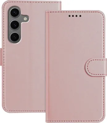 Productafbeelding van Hoesje voor Samsung Galaxy S25 Plus/S24 Plus - Portemonneehoesje met afneembare koord - Phonesta Smooth Skin - Roze goud