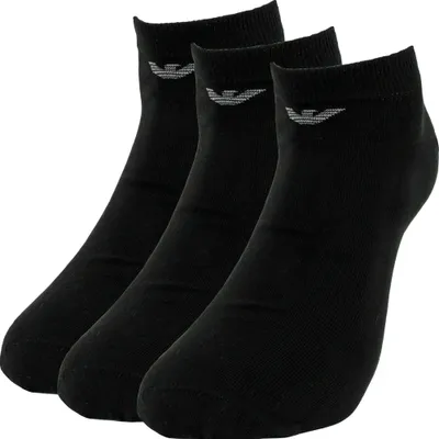 Produktbild von EMPORIO ARMANI Herren Sneaker Socken (3er Pack) Schwarz/Black S/M