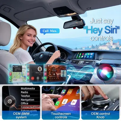 Imagen del producto de Reproductor multimedia para coche - Radio para coche - Sistema de navegación - CarPlay inalámbrico