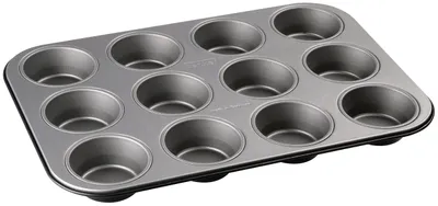 Muffinbackform für 12 Muffins, antihaftbeschichtet, 38,5 cm, Stahlblech