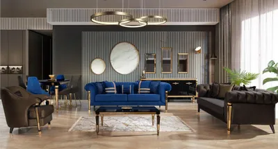 Produktbild von Moderner Sessel Luxus Textil Einsitzer Polstermöbel Designer Lounge Möbel