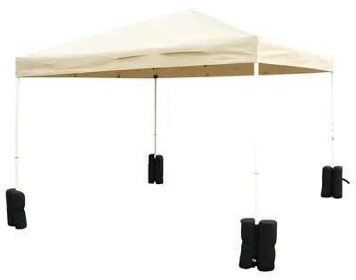 Productafbeelding van Paviljoenstandaard voor vouwpaviljoen, 4 stuks, zwart