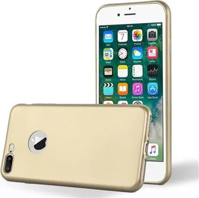 Produktbild von Cadorabo Schutzhülle für Apple iPhone 7 PLUS / 7S PLUS / 8 PLUS Hülle in Gold Handyhülle TPU Silikon Etui Cover Case