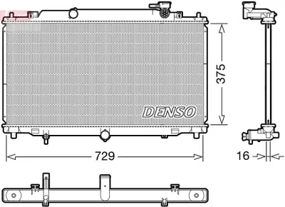 Produktbild von DENSO DRM44048 Kühler Wasserkühler Motorkühler für MAZDA 6 Kombi (GJ, GL) 6 Limousine (GJ, GL) 6 Kasten / Kombi (GJ)