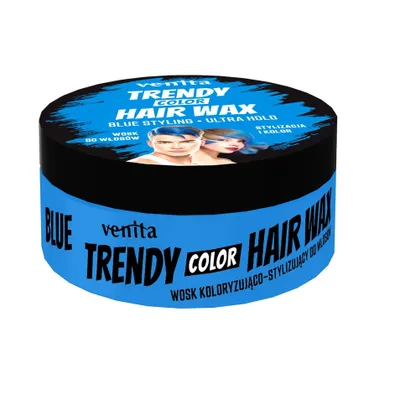 Zdjęcie produktu dla Venita Trendy Color Hair Wax Koloryzujący wosk do stylizacji włosów Blue, 75g