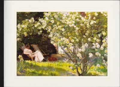 Produktbild von Peter Severen Kroyer Gerahmtes Bild Mit Edlem Passepartout | Wand-Bilder | Im Bilderrahmen - Der Rosengarten, 1893 (60 x 80 cm)