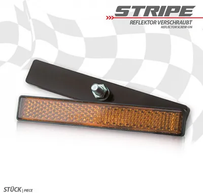 Produktbild von Reflektor Stripe rechteckig gelb mit Rand