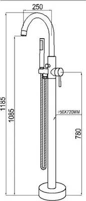 Obrázek produktu pro Beitz & Walz Aqvadesign Napouštěcí a odtokový ventil, kulatá trubka