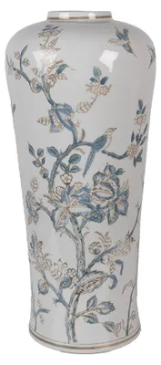Obrázok produktu pre Váza Clayre & Eef Ø 17x39 cm Biela modrá keramika