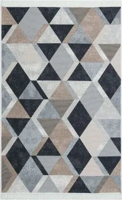 Image de Tapis Bakero Arya en Coton 10 beige/noir 60x90 cm