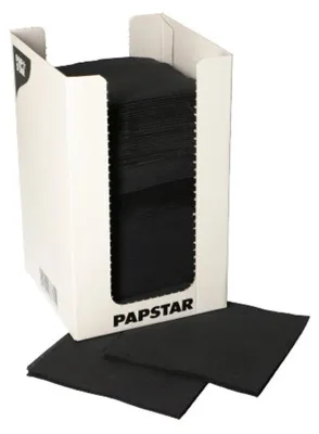Immagine prodotto di PAPSTAR 87362 PAPSTAR tovaglioli da cocktail "PUNTO", 200 x 200 mm, nero