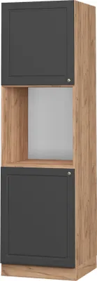 Produktbild von Herdumbauschrank Vicco Fame-Line Anthrazit-Gold 60 cm offen, Model 38604