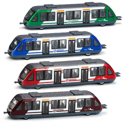 Imagen del producto de Tren de juguete de alta velocidad, de 4 piezas, compatible con vías de 4 cm, para niños a partir de 3 años