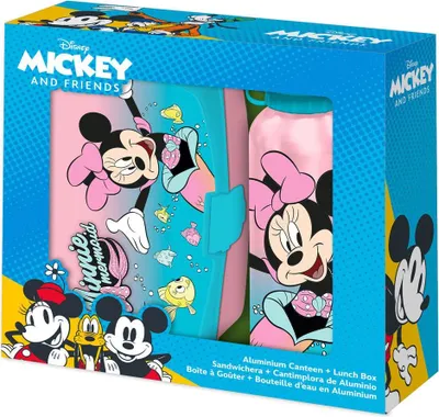 Produktbild von Minnie Mouse Lunchbox und 500 ml Aluminiumflaschen-Set