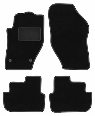 Produktbild von Velours-Fußmatten für Peugeot 308 CC 2007-2013 (Cabrio) – 4-tlg, Schwarz, passgenau – Wielganizator LUX