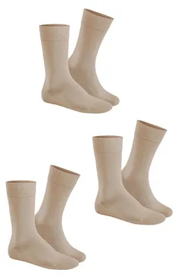 Imagen del producto de Calcetines uni Hudson Simply³ (paquete de 3) en color beige melange. Talla 39-42