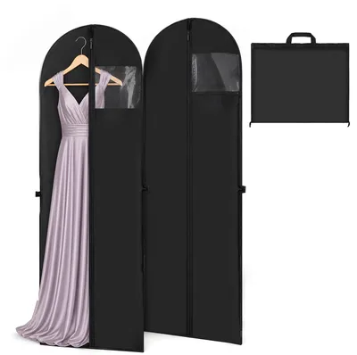 Imagen del producto de Dos fundas para ropa, de 60 x 180 cm, para hombre y mujer, ideales para guardar trajes y usar en viajes