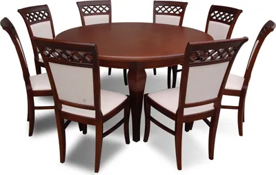 Image de Table ronde Table ronde en bois Table de conférence Table de réunion 8 chaises