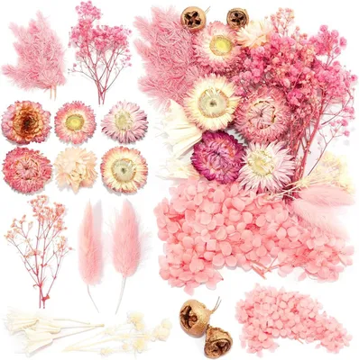 Productafbeelding van Gedroogde bloemen set - Natuurlijke bloemen - Hobby knutselen - Echte bloemen - 40 gram - Gemengd