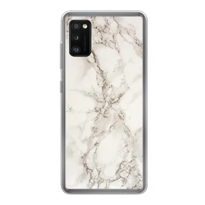 Produktbild von MuchoWow® Handyhülle Schutzhülle Hülle für Samsung Galaxy A41 Marmor - Grau - Weiß Silikon Softcase Handy Hülle - Mobiltelefon