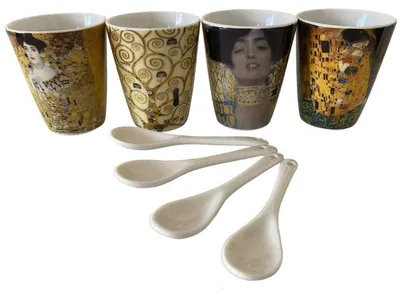 Kaffeebecher aus Keramik, 4er-Set, verschiedene Modelle