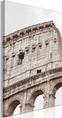 Produktbild von Italienischer Leinwand Leinwandbild - Colosseum (1 Part) Vertical 40x60 cm Städte d-B-0367-b-a