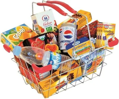 Productafbeelding van Set met metalen draadmand (kinderspeelgoed)