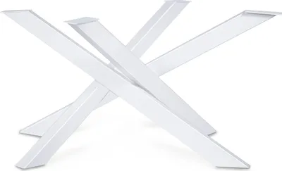 Produktbild von Magnetic Mobel Tischgestell Orion Design Kreuzgestell Schwerlast massiv Tischkufen Stahl Tischbeine Metall (Weiß, 150x81xH71 cm)
